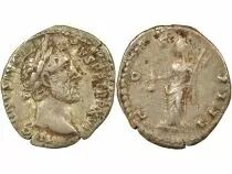 Roman Empire  Antoninous Pious - Silver Denarius, Standing Vesta - 152 / 153 Rome