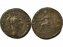 Roman Empire  Nerva - Silver Denarius, Seated Fortuna - 97 Rome