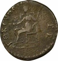 Roman Empire  Nerva - Silver Denarius, Seated Fortuna - 97 Rome