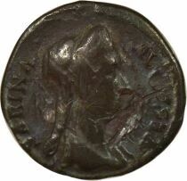 Roman Empire  Sabina - Silver Denarius, Seated Concordia - 129 Rome