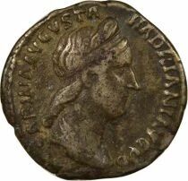 Roman Empire  Sabina - Silver Denarius, Seated Concordia - 129 Rome