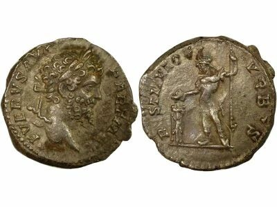 Roman Empire  Septimus Severus - Silver Denarius, the Restaurateur - 201 Rome
