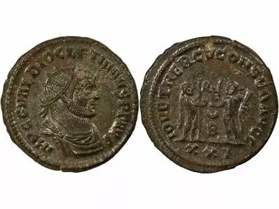 Roman Empire Antoninianus - Diocletian - IOV ET HERCV CONSER AVGG - Antioch