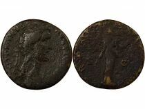 Roman Empire Antoninus Pius - Sestertius, Standing Fides - 139 Rome