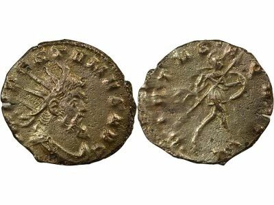 Roman Empire Aureolus - Antoninianus, Standing Virtus - 268 Mediolanum