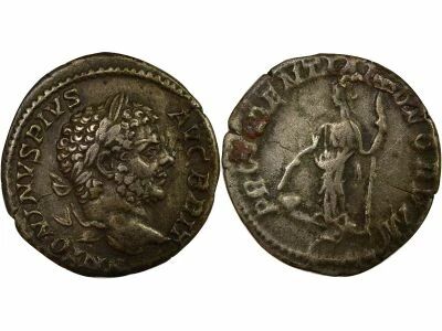 Roman Empire Caracalla - Denarius, Providentia - 213 Rome