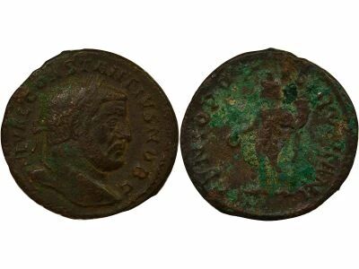 Roman Empire Constantius I - AE, Genius of the Roman People - 294 / 305 London
