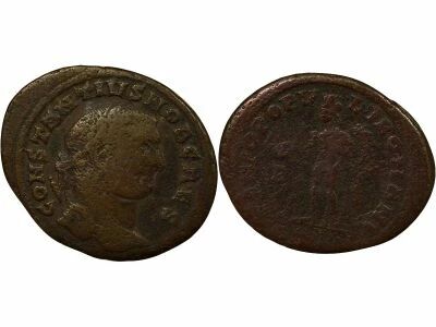Roman Empire Constantius I - AE, Genius of the Roman People - 297 Lugdunum