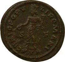 Roman Empire Constantius I - AE, Genius of the Roman People - 305 / 306 Trier