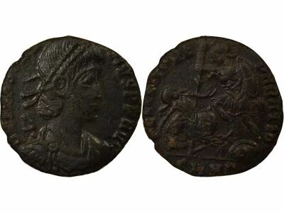 Roman Empire Constantius II - Maiorina, Soldier spearing Horseman - 352 / 353 Heraclea