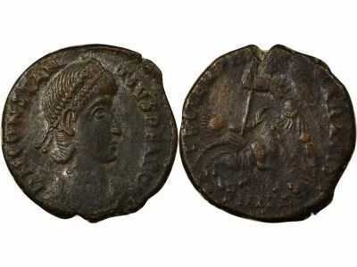 Roman Empire Constantius II - Nummus, Soldier spearing Horseman - 351 / 355 Nicomedia