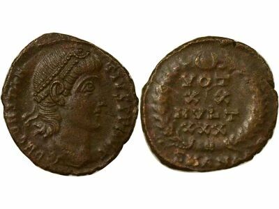 Roman Empire Constantius II - Nummus, Twenty-Year Wishes - 347 / 348 Antioch