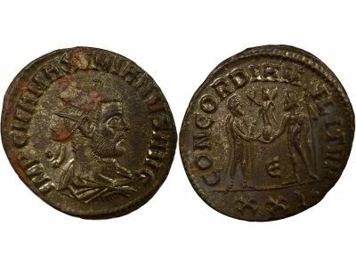 Roman Empire Diocletian - Antoninianus, Emperor & Jupiter - 293 Cyzicus