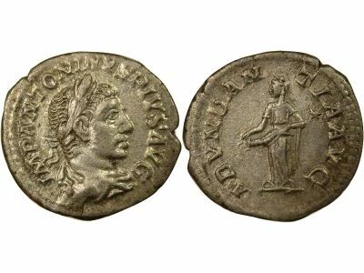 Roman Empire Elagabalus - Denarius, Abundantia - 220 Rome