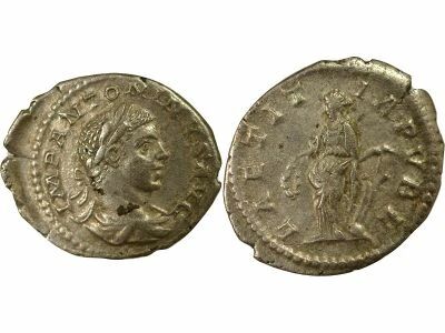 Roman Empire Elagabalus - Denarius, Laetitia - 219 Rome