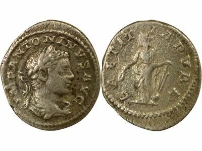 Roman Empire Elagabalus - Denarius, Laetitia - 219 Rome