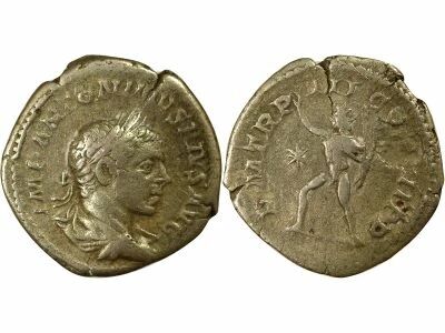 Roman Empire Elagabalus - Denarius, Sol - 220 Rome