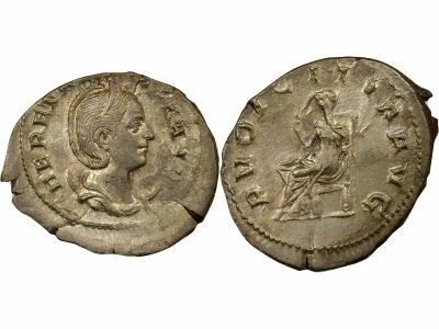 Roman Empire Etruscilla - Antoninianus, Seated Pudicitia - 250 Rome