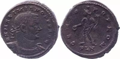 Roman Empire Follis, Maximianus (286-305) - Genio Populi Romani - London