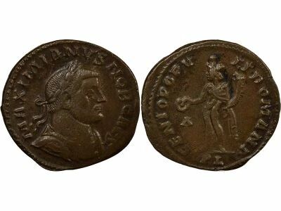 Roman Empire Galerius - Ae, Genius - 296 Lugdunum