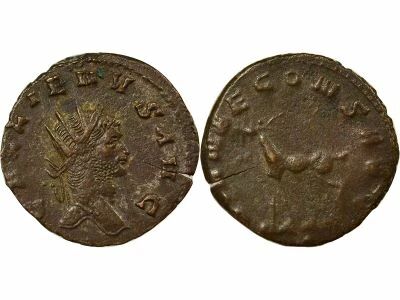 Roman Empire Gallienus - Antoninianus, Antelope - 258 / 259 Rome