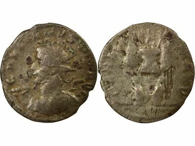 Roman Empire Gallienus - Antoninianus, Germanic Trophy - 257 / 258 Trier