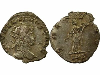 Roman Empire Gallienus - Antoninianus, Salus & Snake - 267 Mediolanum