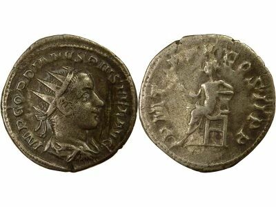 Roman Empire Gordian III - Antoninianus, Seated Apollo - 242 / 243 Rome