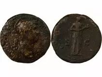 Roman Empire Hadrian - As, Salus riight - 128 Rome