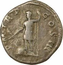 Roman Empire Hadrian - Silver Denarius, Standing Fortuna - 121 Rome