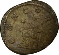 Roman Empire Julia Cornelia Paula - Denarius, Seated Concordia - 220 Rome