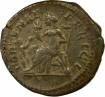 Roman Empire Julia Domna - Silver Denarius, Seated Fortuna - 209 Rome