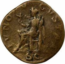 Roman Empire Julia Mamea - Sestertius, Seated Juno - 231 Rome