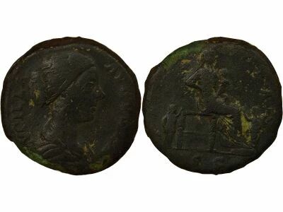 Roman Empire Lucilla - Sestertius, Fecunditas - 166 / 169 Rome