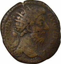 Roman Empire Marcus Aurelius - Dupondius, Standing Salus - 171 Rome