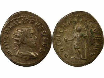 Roman Empire Philip II - Antoninianus, Prince of Youth - 246 Rome
