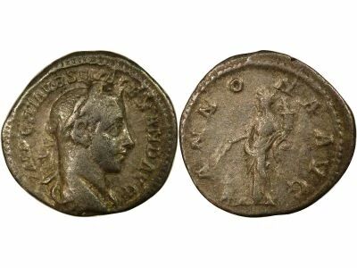 Roman Empire Severus Alexander - Denarius, Annona - 226 Rome