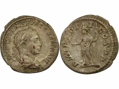 Roman Empire Severus Alexander - Denarius, Mars - 223 Rome