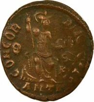 Roman Empire Theodosius I - Nummus, Seated Constantinople - 379 / 383 Antioch