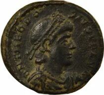 Roman Empire Theodosius I - Nummus, Seated Constantinople - 379 / 383 Nicomedia