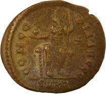Roman Empire Theodosius I - Nummus, Seated Roma - 379 / 383 Cyzicus
