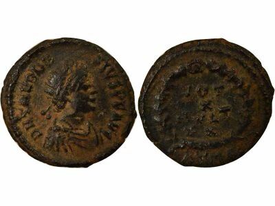 Roman Empire Th�odosius I - Nummus, Ten-Year Wishes  - 378 / 388