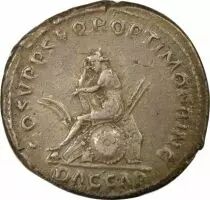Roman Empire Trajan - Silver Denarius, Seated Dacia - 108 / 110 Rome
