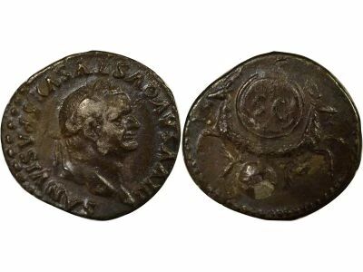 Roman Empire Vespasian - Silver Denarius, Capricorns -  79 / 80 Rome