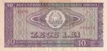 Romania 10 Lei - Arms - Agriculture - 1966 - Serial D.0234 - P.94