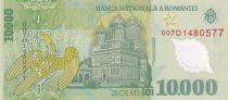 Romania 10000 Lei - 2000 - Nicolae Iorga - Eagle, church