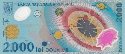 Romania 2000 Lei - Solar eclipse - Solar system - Polymer - 1999 - Letter B