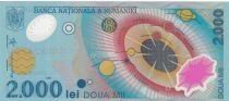 Romania 2000 Lei - Solar eclipse - Solar system - Polymer - 1999 - Letter C