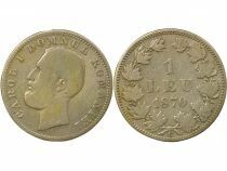 Romania Carol I - Silver Leu - 1870 C Bucarest