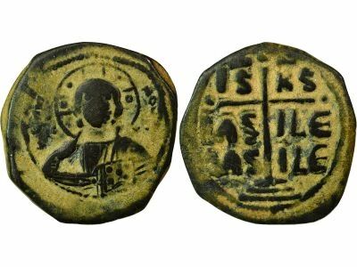 Romanos III - Follis, Anonymous, Class B - 1028 / 1034 Constantinople